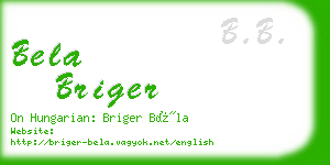 bela briger business card